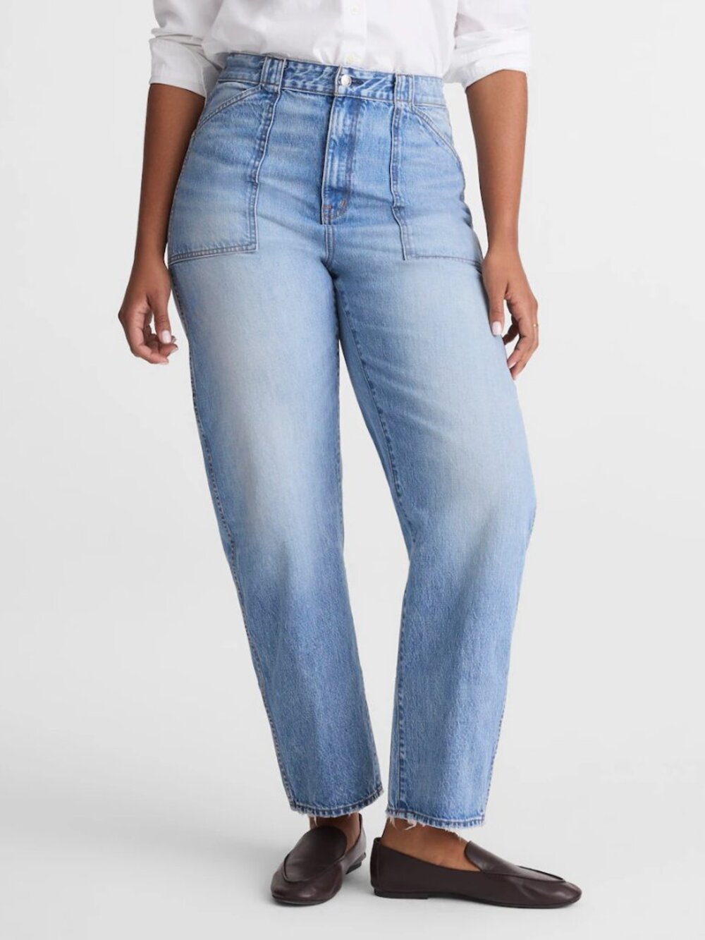 Madewell Petite Curvy Balloon Barrel Utility Jean P31